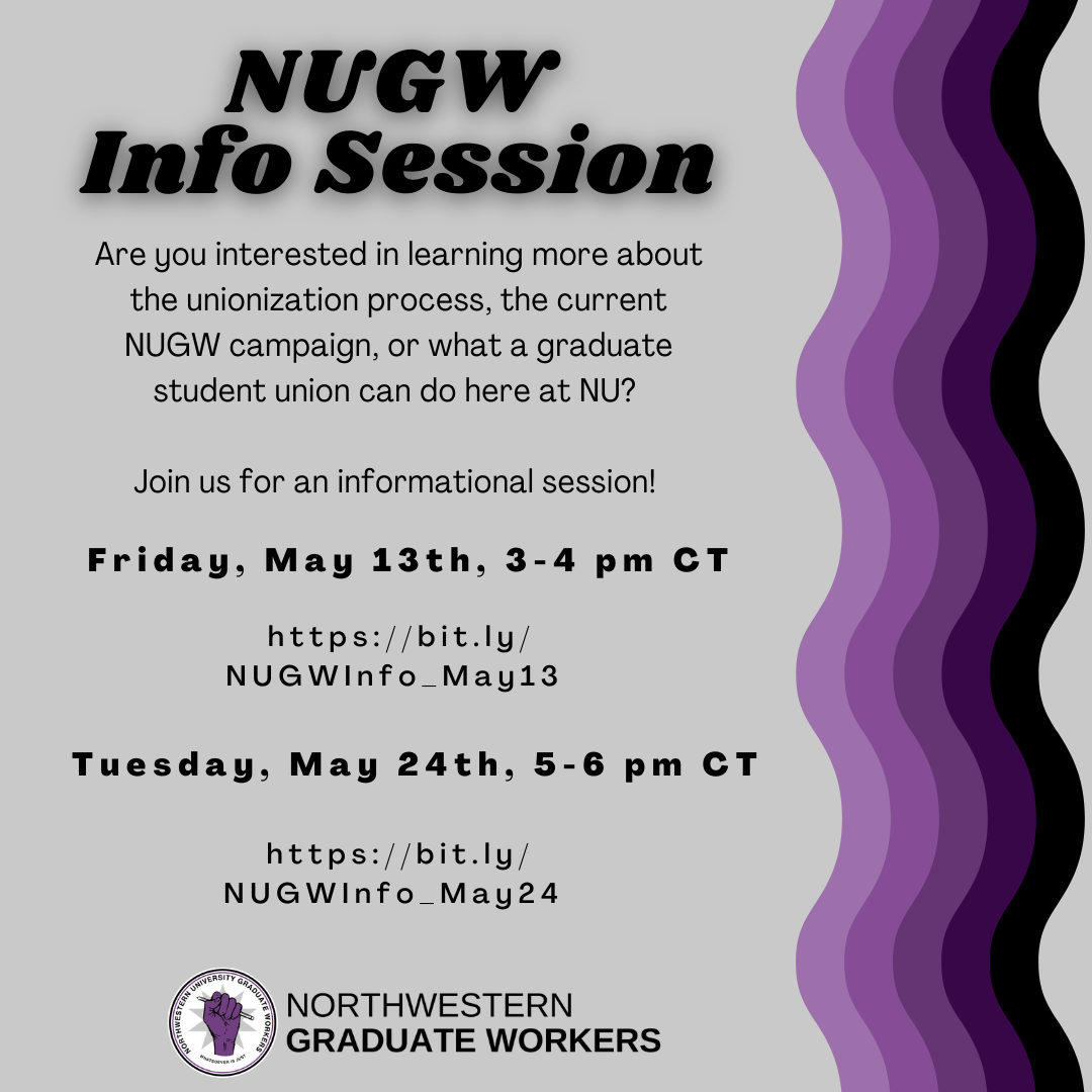 NUGW Info Sessions May