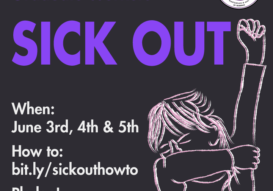 Sick out poster with event details